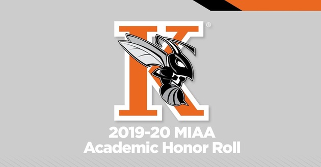 Kalamazoo College logo with 2019-20 MIAA Academic Honor Roll text.