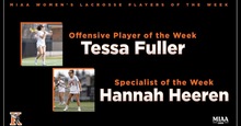 Tessa Fuller and Hannah Heeren Earn MIAA Players of the Week Honors