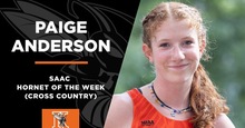 Paige Anderson Selected SAAC Women's Hornet of the Week