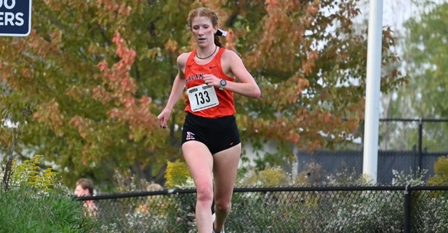 Paige Anderson is running in a cross country race.
