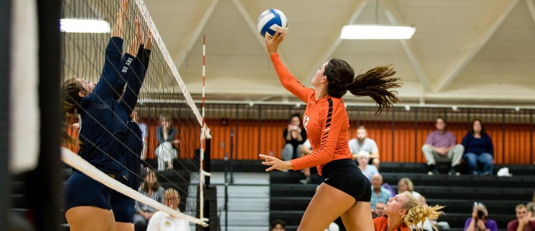 Shelby Suseland playing volleyball.